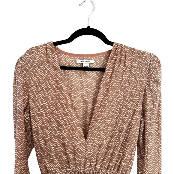 SABINA MUSAYEV Maxi Polka Dot Mocha Carmel Dress Sz S - Picture 7 of 9